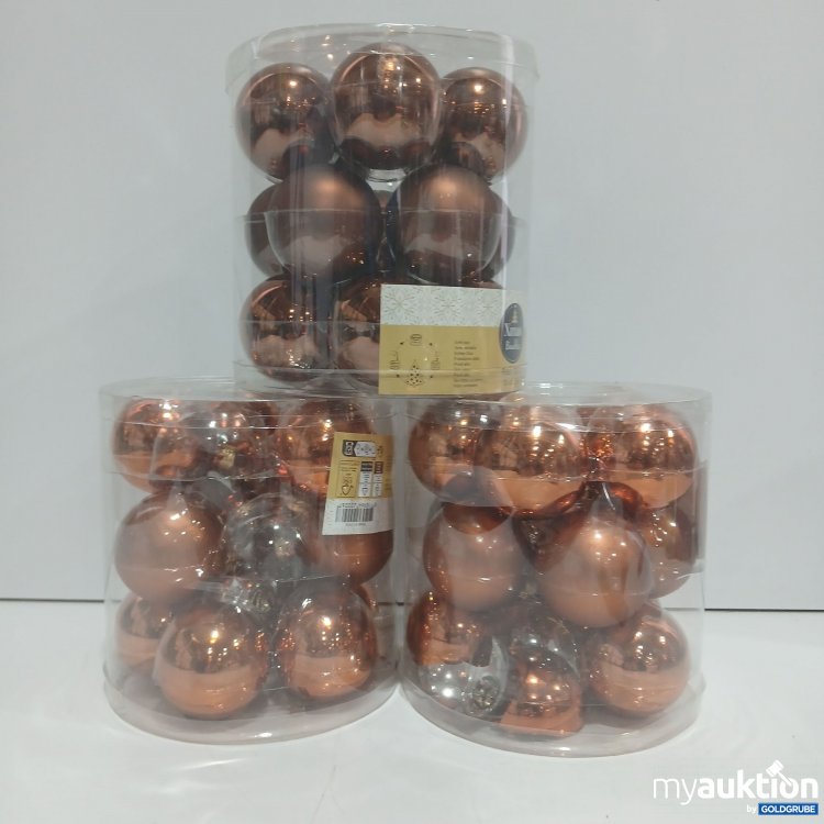 Artikel Nr. 916902: Weihnachtskugeln braun/orange