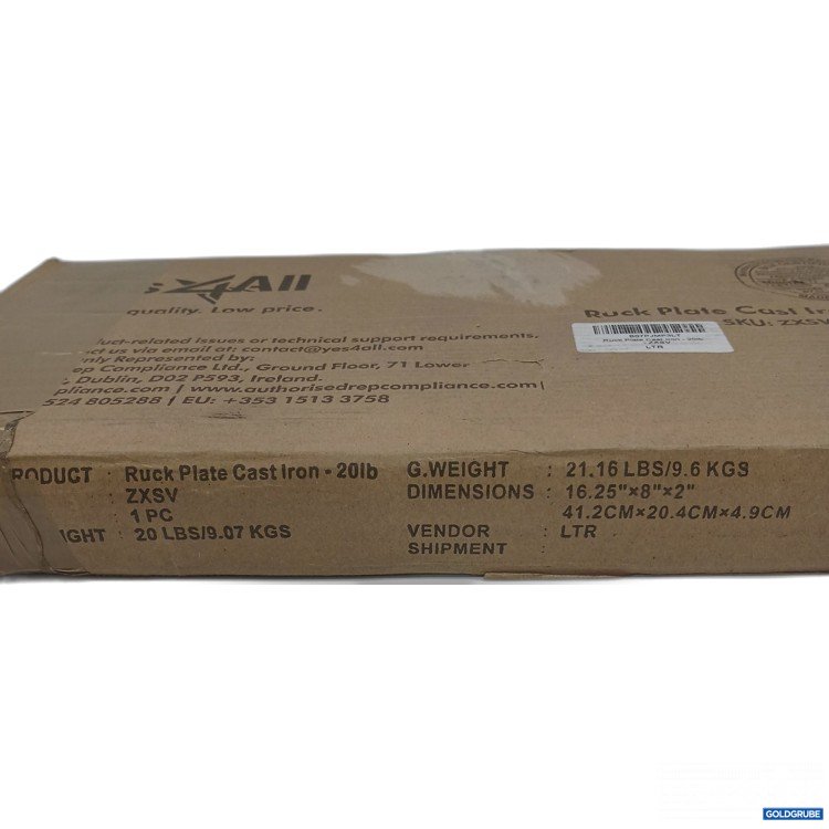 Artikel Nr. 957902: Yes 4 All Ruck Plate Cast Iron 20lb SKU: ZXSV 16.25"x8"x2" 
