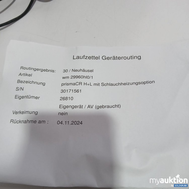 Artikel Nr. 437903 Artikel Nr. 437903: Löwenstein Prisma CR H+L mit Schlauchheizungsoption
