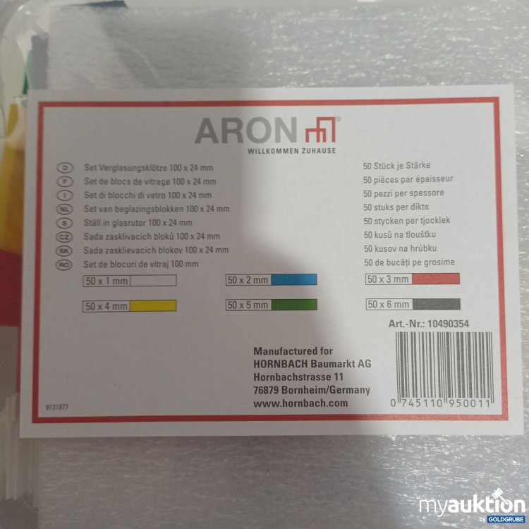 Artikel Nr. 446903 Artikel Nr. 446903: ARON Verglasungsklötze Set, 100x24mm, 10490354