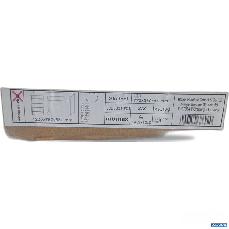 Artikel Nr. 981903: Mömax "Student" Schreibtisch, 1200x757x550mm, Weiß, 00030010/1