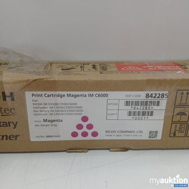 Artikel Nr. 985903 Artikel Nr. 985903: Ricoh print Cartridge Magenta IM C6000