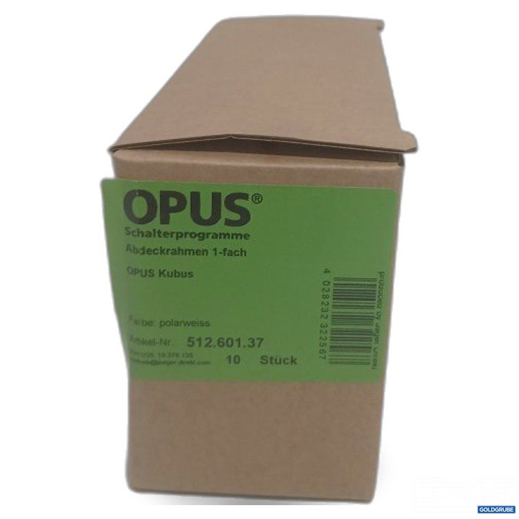 Artikel Nr. 443904: 10 Stk OPUS Schalterprogramme  Abdeckrahmen 1-fach polarweiss 
Art.Nr 51260137