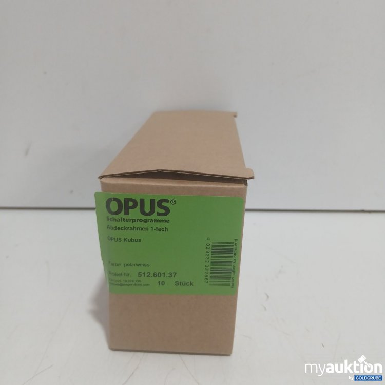 Artikel Nr. 443904: 10 Stk OPUS Schalterprogramme  Abdeckrahmen 1-fach polarweiss 
Art.Nr 51260137
