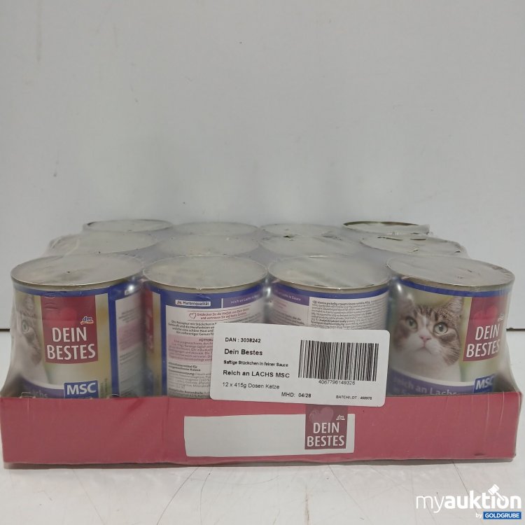 Artikel Nr. 470904: Dein Bestes 12x415g Katzenfutter Lachs in Sauce