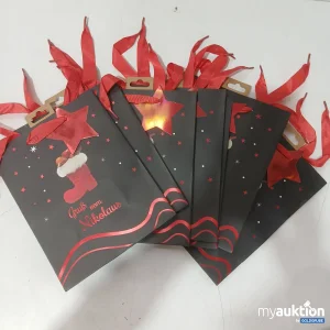 Auktion Nikolaus Geschenktüten rot/schwarz 7 Stk. Größe: ca. 23 x 18 cm