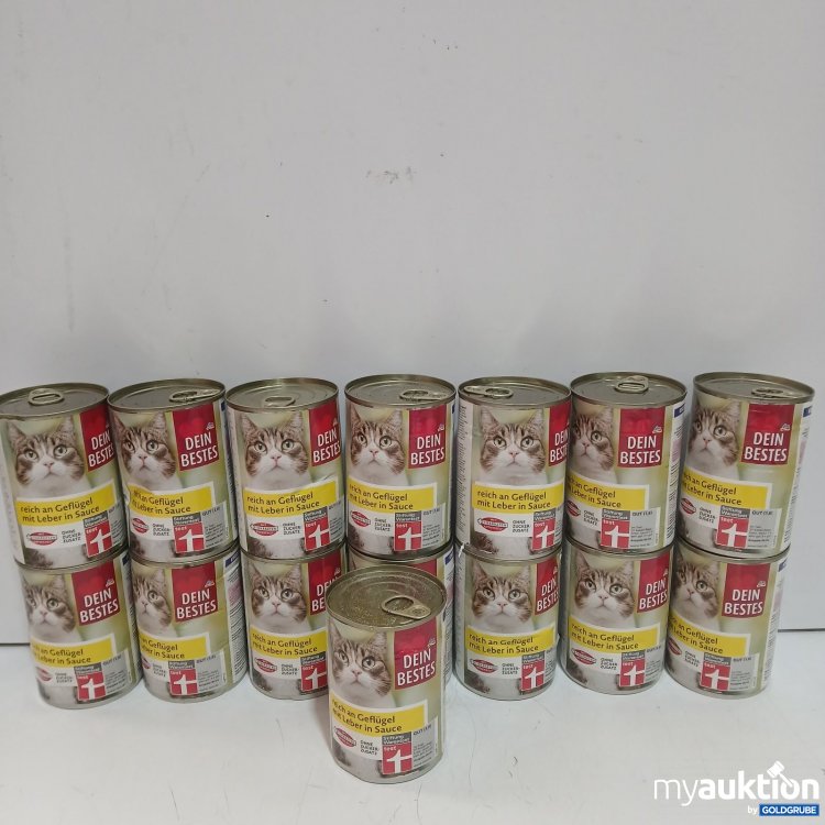 Artikel Nr. 470905: Dein Bestes 15x415g Katzenfutter reich an Geflügel mit Leber in Sauce