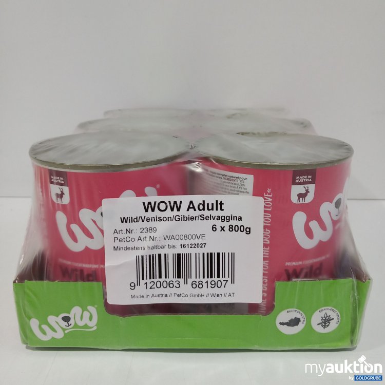 Artikel Nr. 819905 Artikel Nr. 819905: Wow Adult Hundefutter Wild 6x800 g