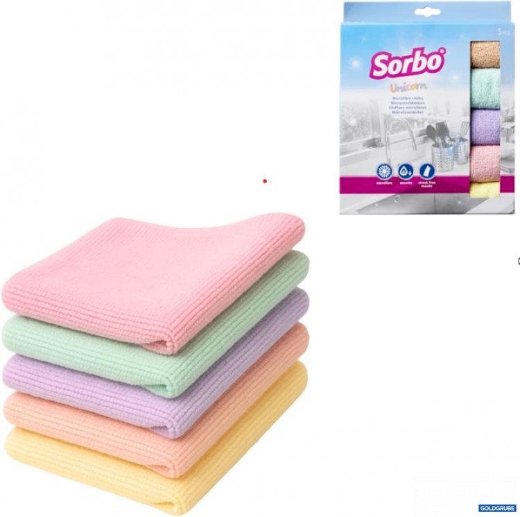Artikel Nr. 924905: Sorbo Mikrofasertuch Unicorn 40 x 40 cm Set 5 Stück