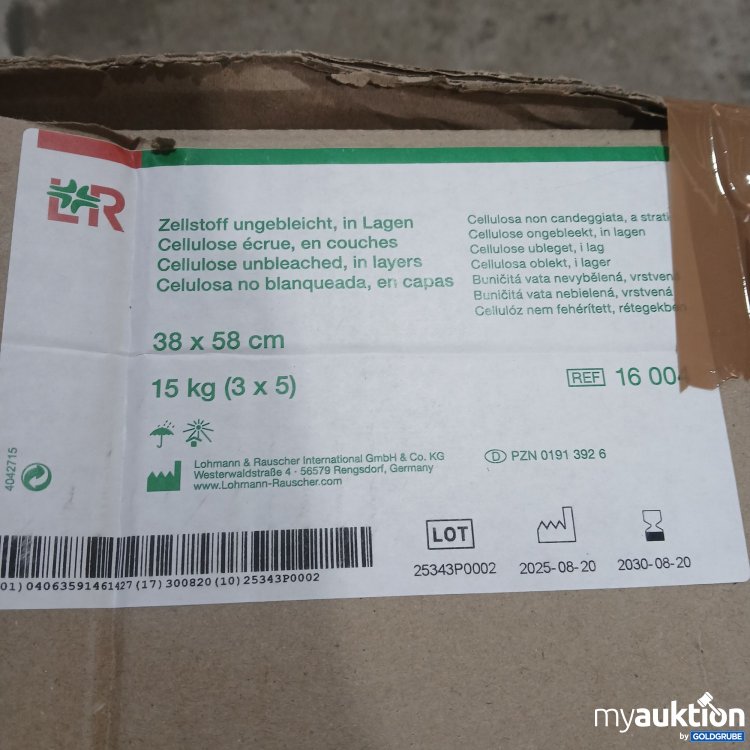 Artikel Nr. 955905: LR Zellstoff ungebleicht, in Lagen 38x58cm ca. 15kg 