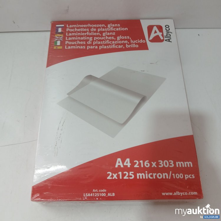 Artikel Nr. 982905 Artikel Nr. 982905: Albyco Laminierfolien A4 216×303mm