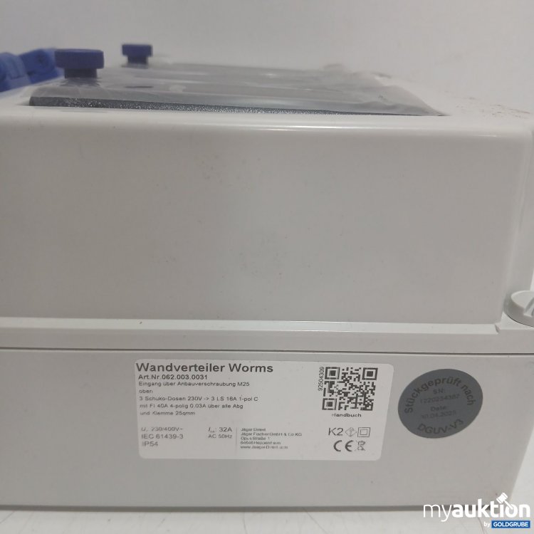 Artikel Nr. 443906: VOTHA Wandverteiler Worms 3 Schuko-Dosen 230 V
Art.Nr 0620030031