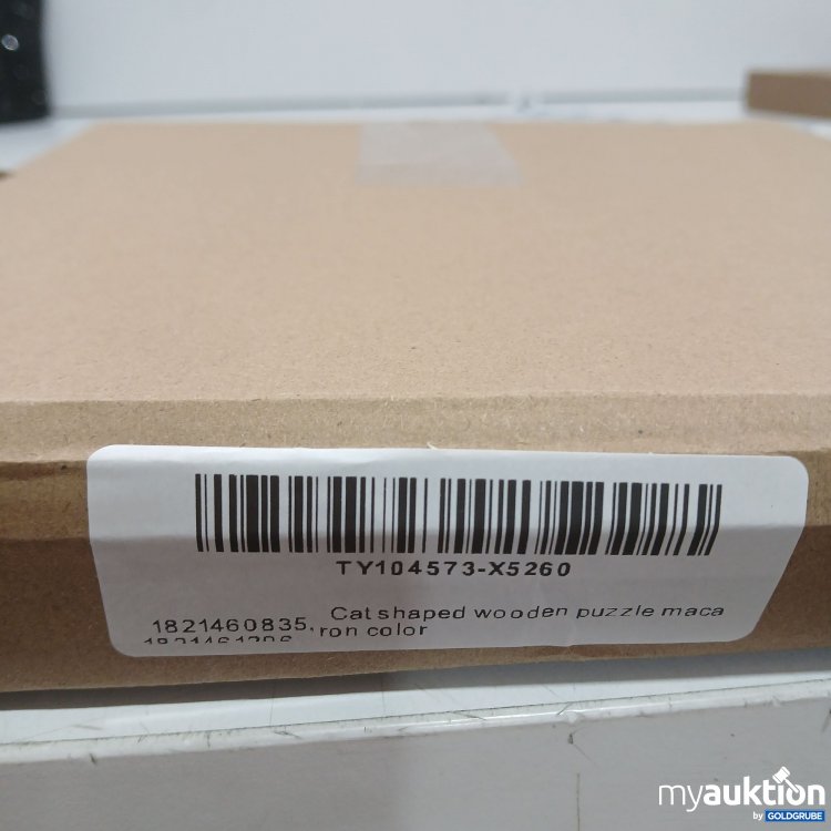 Artikel Nr. 522906: Cat shaped wooden Puzzle macaron color 