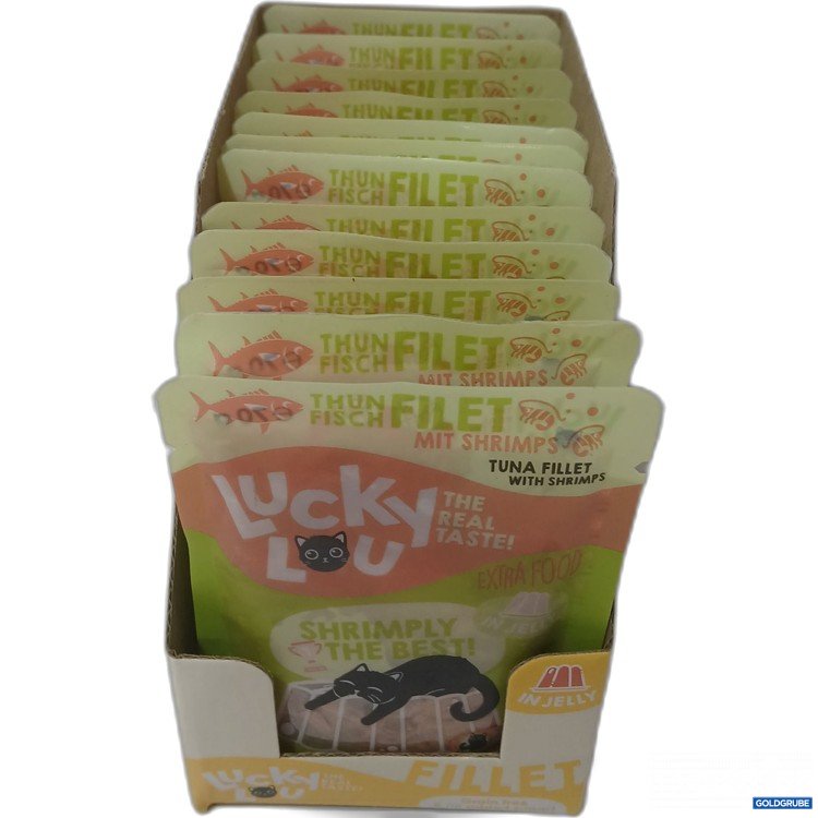 Artikel Nr. 976906 Artikel Nr. 976906: Lucky Lou Thunfisch Filets mit Shrimps in Jelly 12×70g
