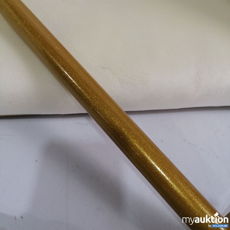 Artikel Nr. 442907: Sessel beige/Stoff mit Gold/Glitzer Beinen 60x35x54. 5cm