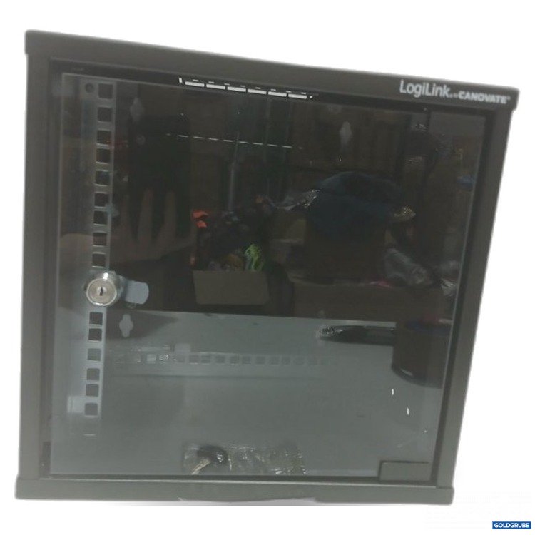 Artikel Nr. 443907 Artikel Nr. 443907: LogiLink Netzwerkschrank mit Glastür umf Schlüssel höhe ca. 12cm breite 12,5cm