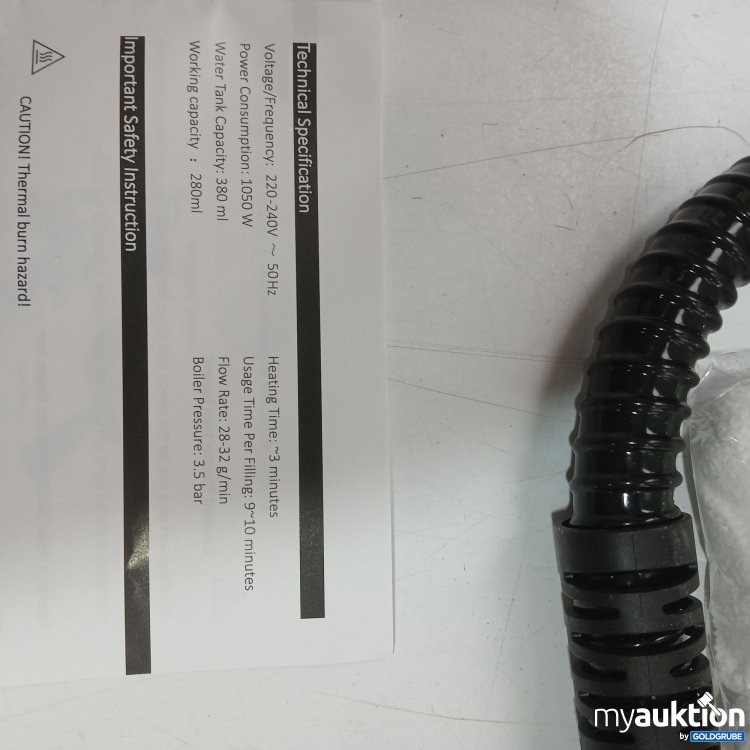 Artikel Nr. 522907: Steam Cleaner 280ml diverses Zubehör 