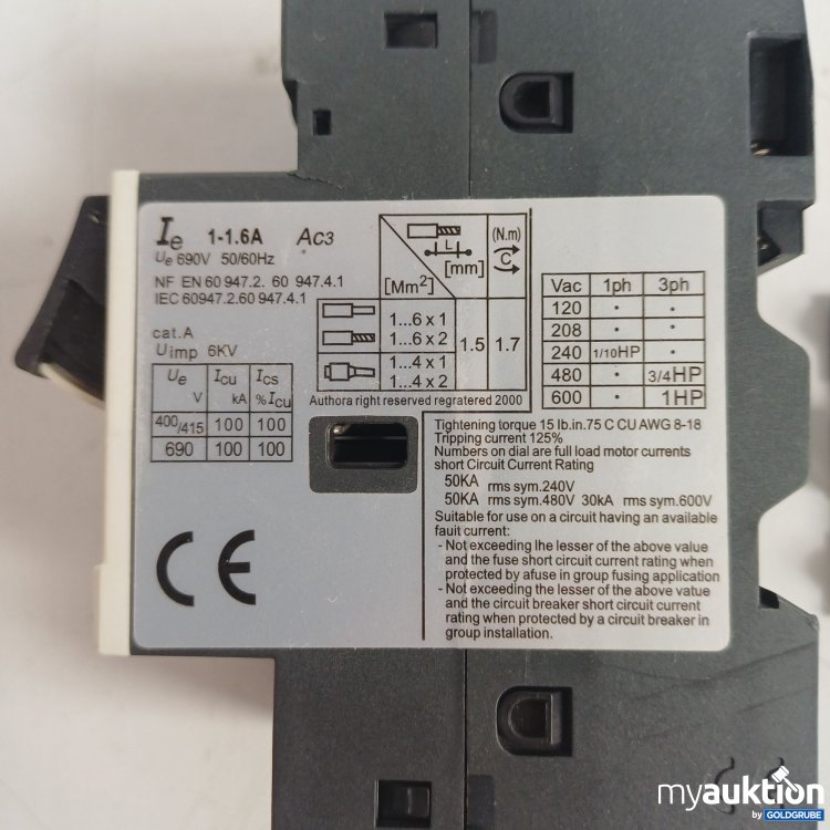 Artikel Nr. 987907 Artikel Nr. 987907: Schneider Electric GV2ME06C Motorschutzschalter