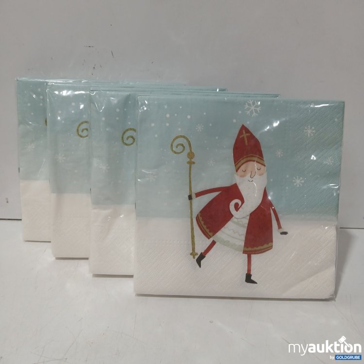 Artikel Nr. 524909: Servietten mit Nikolaus-Motiv 4 x 20 Stk. 33 x 33