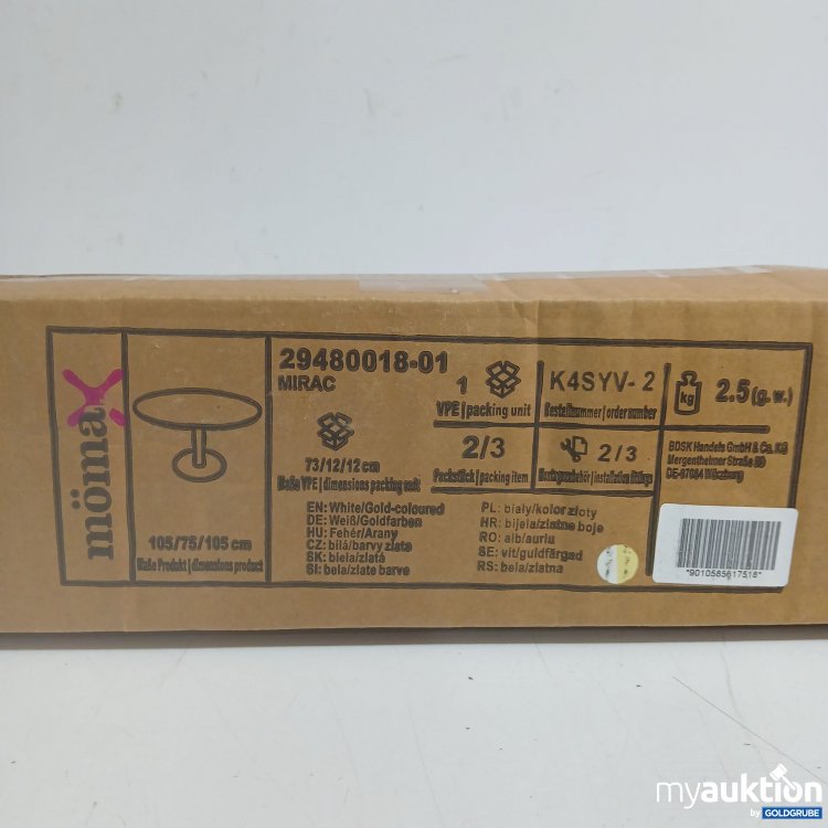 Artikel Nr. 956909: Mömax Mirac 29480018-01 weiß/goldfarben 