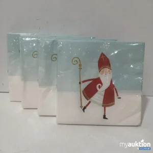 Auktion Servietten mit Nikolaus-Motiv 4 x 20 Stk. 33 x 33