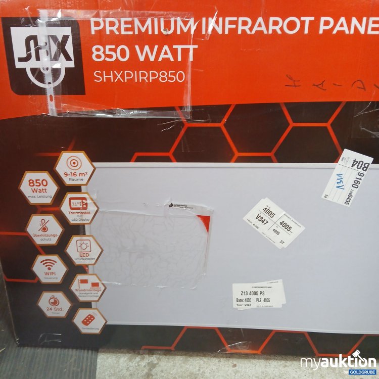 Artikel Nr. 361910 Artikel Nr. 361910: SHX Premium Infrarot Paneel mit WiFi 850 Watt SHXPIRP850