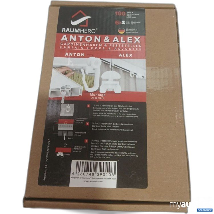 Artikel Nr. 929911 Artikel Nr. 929911: RAUMHERO Anton & Alex Gardinenhaken Feststeller 100 Stück
