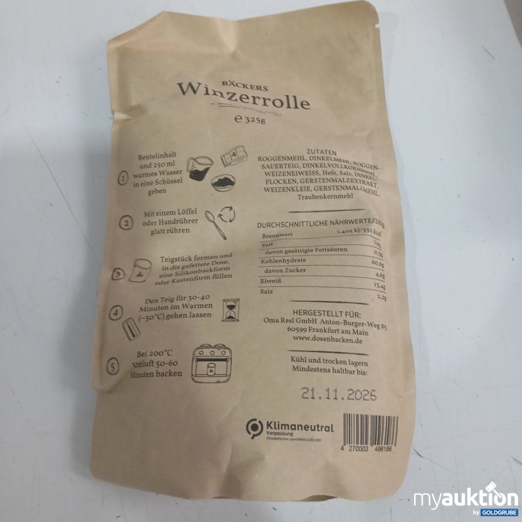 Artikel Nr. 979911 Artikel Nr. 979911: Bäckers Winzerrolle je 325g