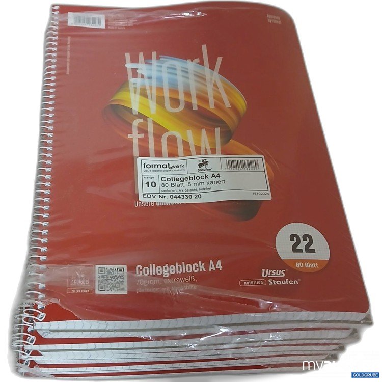 Artikel Nr. 982911: FormatWerk Collegeblock A4 80Blatt, 5mm kariert, 10Stk 