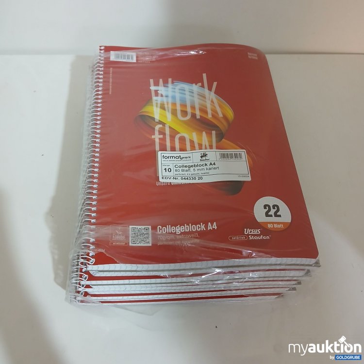 Artikel Nr. 982911: FormatWerk Collegeblock A4 80Blatt, 5mm kariert, 10Stk 