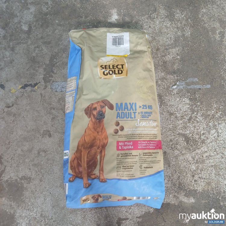 Artikel Nr. 990911: Select Gold Maxi Adult Hundefutter sensitive mit Pferd & Tapioka 12kg 