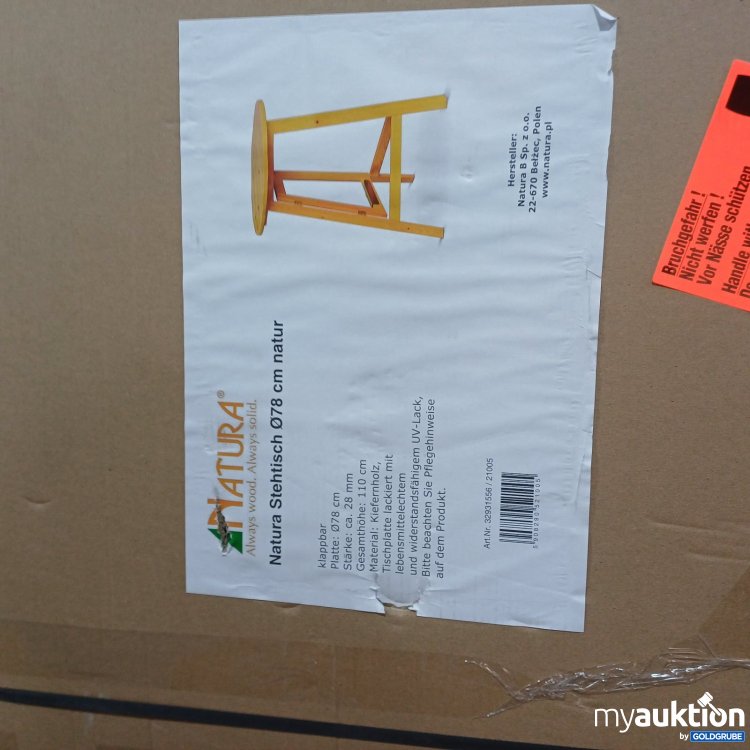 Artikel Nr. 463912: Natura Stehtisch Ø78 cm natur
klappbar