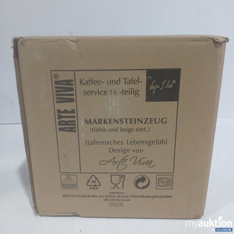Artikel Nr. 468912 Artikel Nr. 468912: ARTE VIVA Kaffee- und Tafelservice 16-teilig türkis & beige sortiert 81428663