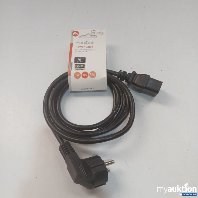 Artikel Nr. 873912 Artikel Nr. 873912: Nedis Power Cable CEE 7/5 plug 2m C19