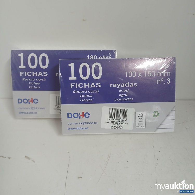Artikel Nr. 875912 Artikel Nr. 875912: Dohe 100 Fichas Record cards 100x150mm 2er Pack