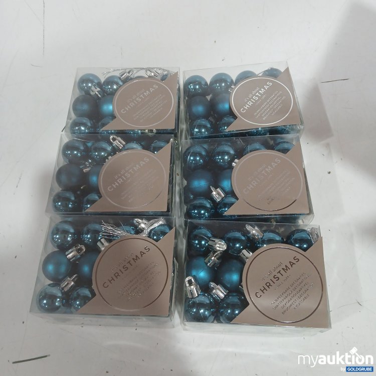 Artikel Nr. 939912 Artikel Nr. 939912: Mini Weihnachtskugeln türkis 6x24Stk 2,5cm