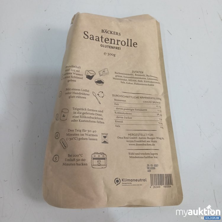 Artikel Nr. 979912 Artikel Nr. 979912: Bäckers Saatenrolle glutenfrei je 300g