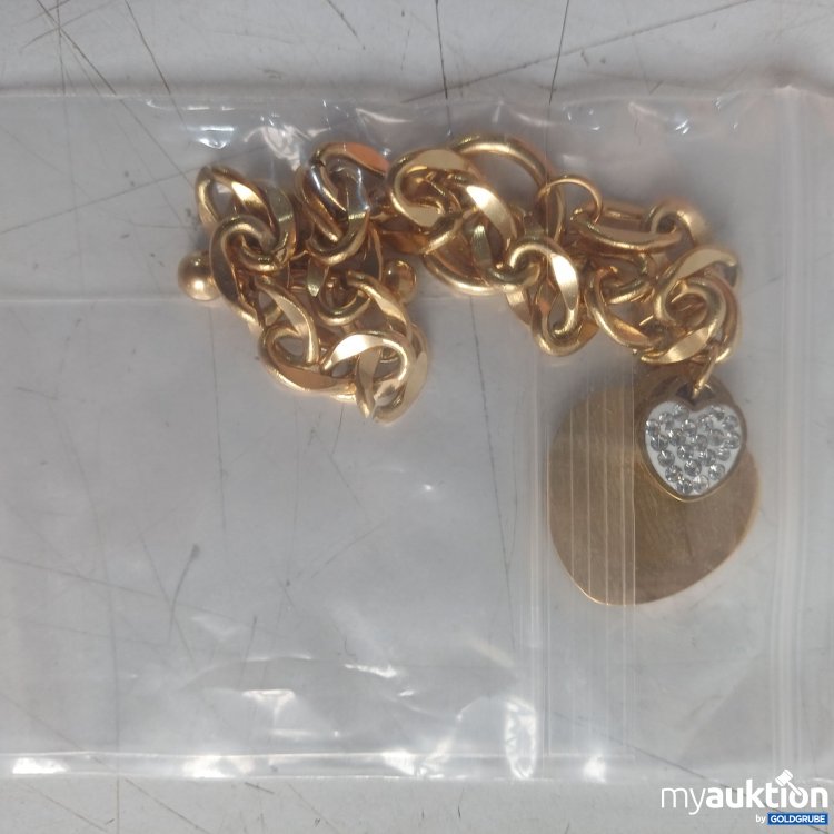 Artikel Nr. 987912 Artikel Nr. 987912: Goldfarbene Kettenarmbänder mit Herz, 3Stk
