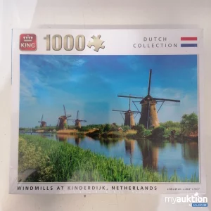 Auktion King Puzzle 1000 Windmills at Kinderdijk
