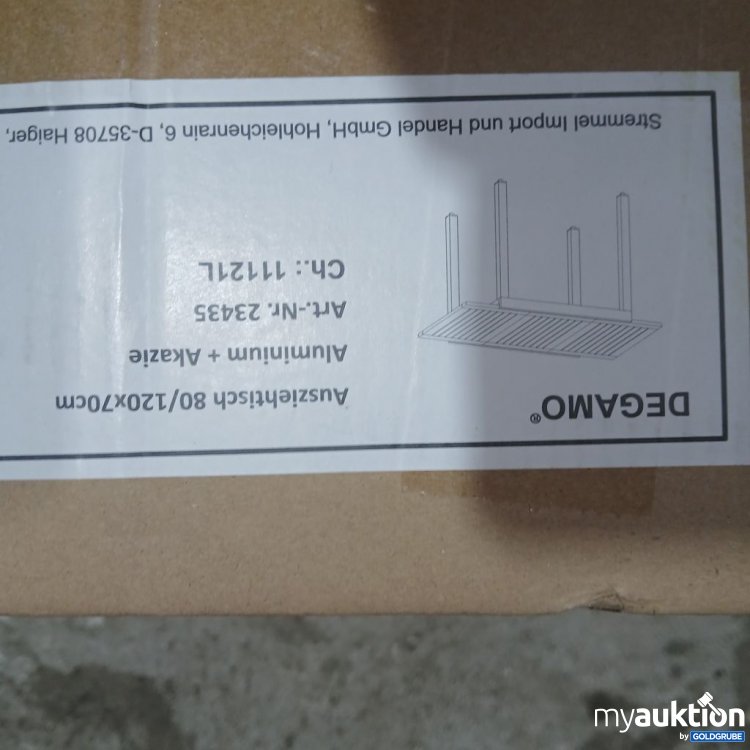 Artikel Nr. 441913: Degamo Ausziehtisch 80/120x70cm 23435 
Aluminium/Akazie