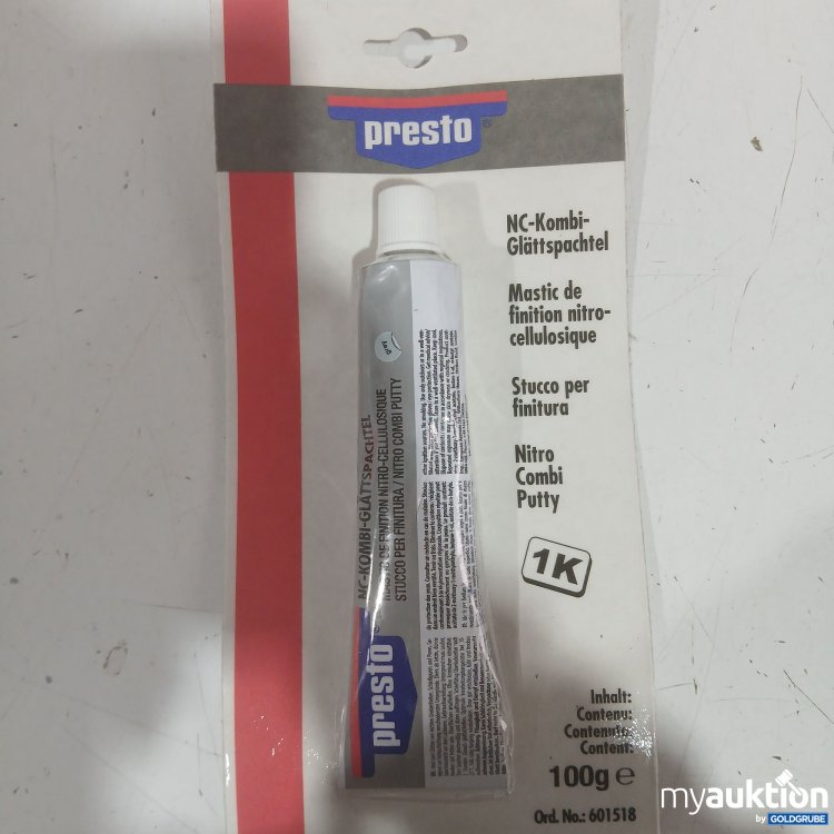 Artikel Nr. 461913 Artikel Nr. 461913: Presto, NC-Kombi-Glättspachtel, grey,100g