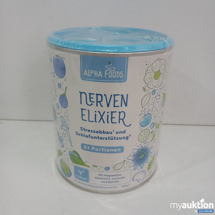 Artikel Nr. 819913 Artikel Nr. 819913: Alpha Foods Nerven Elixier 53 Portionen 400g