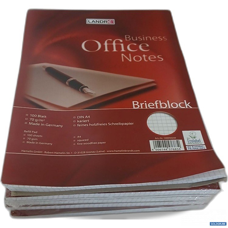 Artikel Nr. 982913 Artikel Nr. 982913: Landre Briefblock DIN A4 6×100 Blatt, Art.No. 100050250