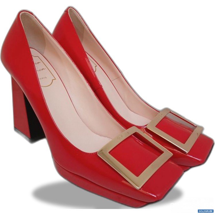 Artikel Nr. 986913 Artikel Nr. 986913: Roger Vivier Rote Pumps mit quadratischer Schnalle