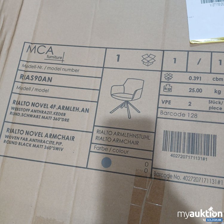 Artikel Nr. 995913: MCA furniture RIAS90AN Armlehnstuhl Farbe Grau 2Stk