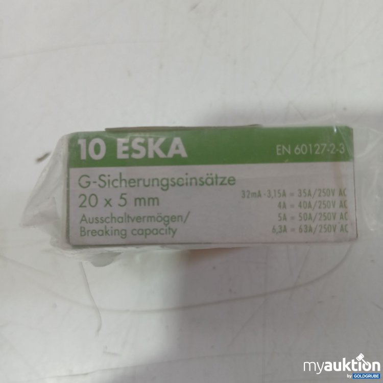 Artikel Nr. 445914 Artikel Nr. 445914: Eska G-Sicherungseinsätze 20x5mm 10x10Stk