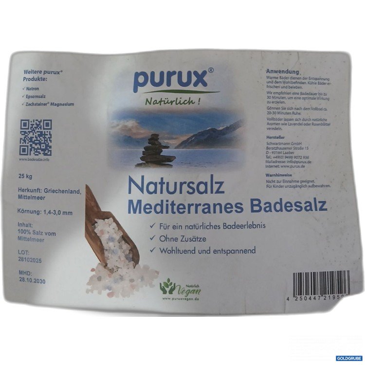 Artikel Nr. 460914 Artikel Nr. 460914: Purux Natursalz Mediterranes Badesalz 25kg