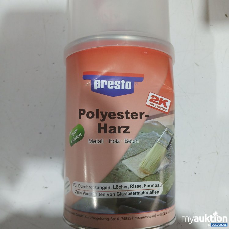 Artikel Nr. 461914 Artikel Nr. 461914: Presto, Polyester-Harz, gelblich-transparent