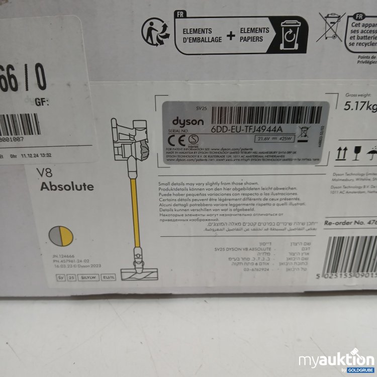 Artikel Nr. 899914: Dyson V8 absolute 6DD-EU-TFJ4944A
