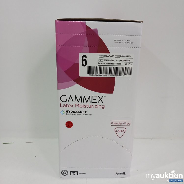 Artikel Nr. 814915: Gammex Latex Moisturizing  Hydrasoft Handschuhe Gr. 6, 50 Stk. 